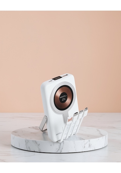 Taşınabilir Powerbank, Kablosuz Ve Kablolu Şarj Destekli Çok Renkli