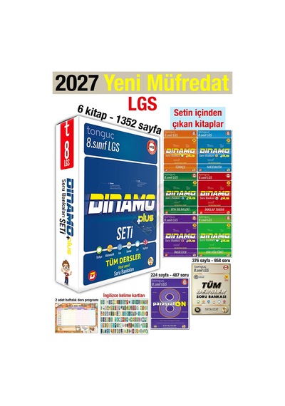 8. Sınıf 2027 Dinamo Tüm Dersler Seti Kitabı Paragraf Soru Bankası Seti 8 Kitap