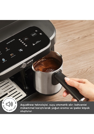 Karaca Hatır Perfetto Dijital Ve Dokunmatik Ekranlı Espresso Ve Türk Kahve Makinesi