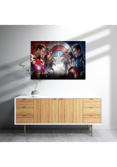 Cakasepetim Kaptan Amerika İç Savaş Karınca Adam Kara Panter Marvel Görseli Ahşap Mdf Tablo