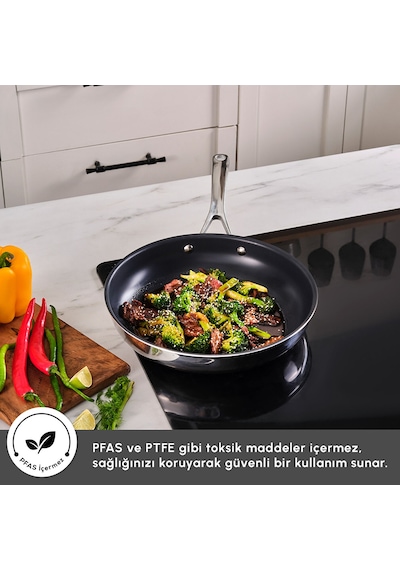 Karaca Plasma Steel 316+ 3Ply Yanmaz Yapışmaz Çelik Tava 26 cm