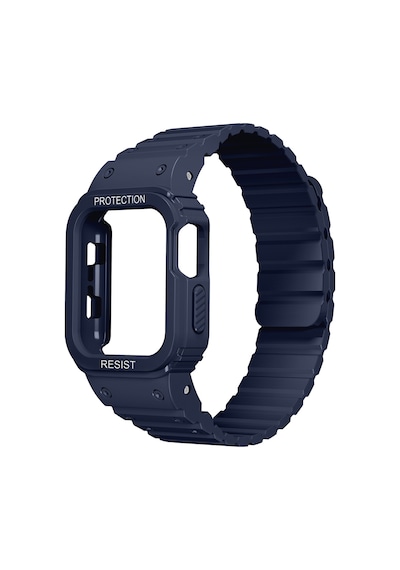 Apple Uyumlu Watch  7 41mm Kd-142 Airbag Tasarımlı Kasa Koruyuculu Silikon Kordon