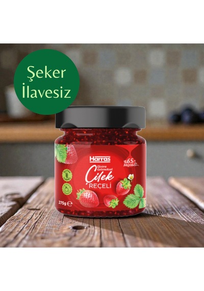 Şeker İlavesiz %65 Çilekli Reçel 275 G