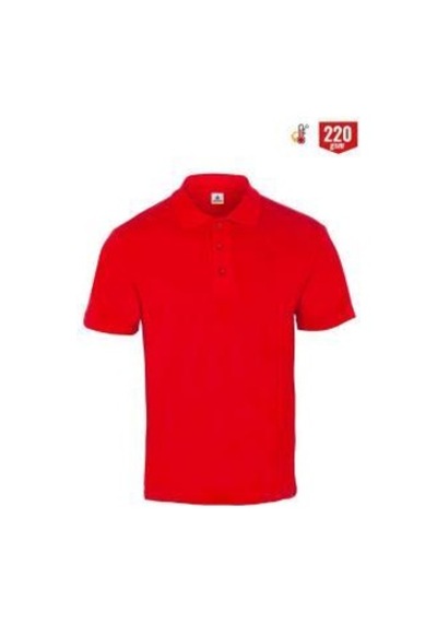Myform 8103 Comfort Polo Yaka Pıque T-shirt- Kırmızı Çok Renkli