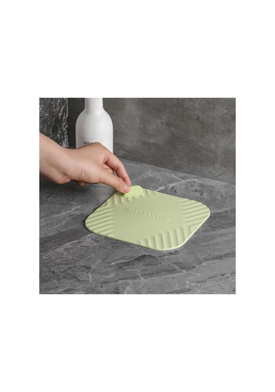 Tineke Siyah Renk Kare Kötü Koku Önleyici Silikon Mat Banyo Mutfak Lavabo Balkon Gider Tıpası Kapağı