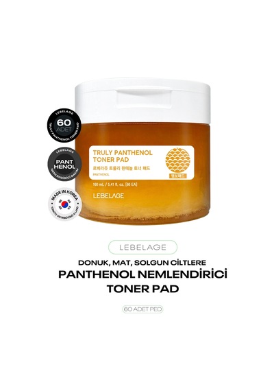 Nemlendirici Pantenol Tonikli Ped Truly Panthenol Toner Pad 60 Adet