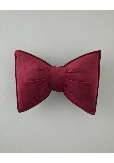 English Home Fiyonklu Dekoratif Kırlent Bordo Bordo