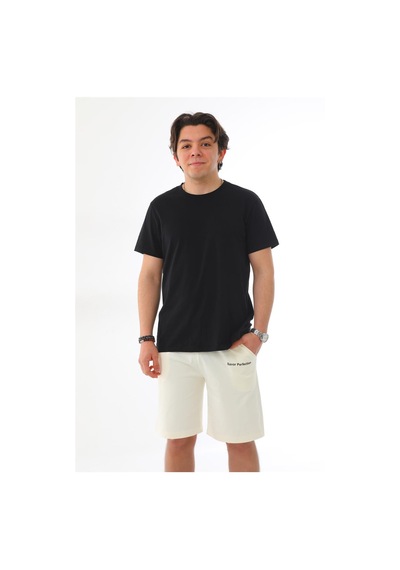 Penyebizden Erkek Regular Fit Normal Kesim %100 Pamuklu Şort-ekru