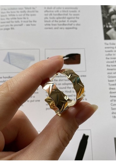 Pinery Jewels Kadın Hafif Halka Gold Kaplama Küpe Çifti Altın