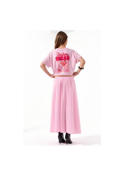Hiccup Busem Polyester Etek Allık Pembe