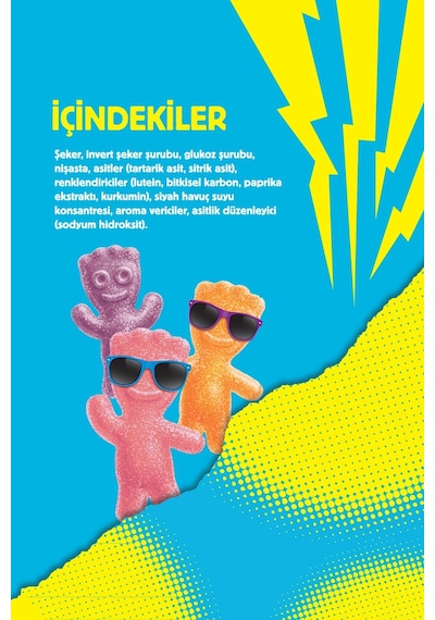Kent Jelibon Sour Patch Tropikal Meyve Aromalı Yumuşak Şekerleme 10 x 160 G