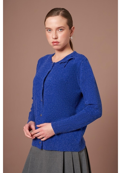 Ftz Women Kadın Şardon Hırka Saks Mavi 25288 Saks Mavi
