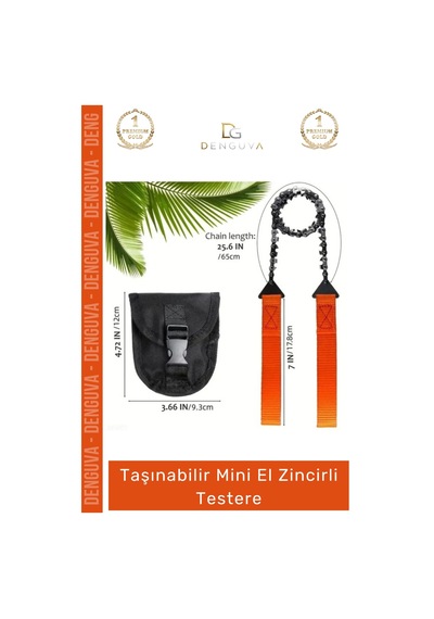 Testere Taşınabilir Kamp Doğa Yürüyüşü Avcılık Çelik Kesim Kompakt Mini El Zincirli Testere