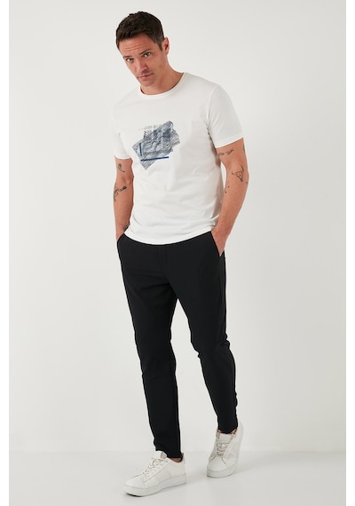 Buratti Streç Regular Fit Normal Bel Düz Paça Jogger Erkek Pantolon Cf25617801 Siyah