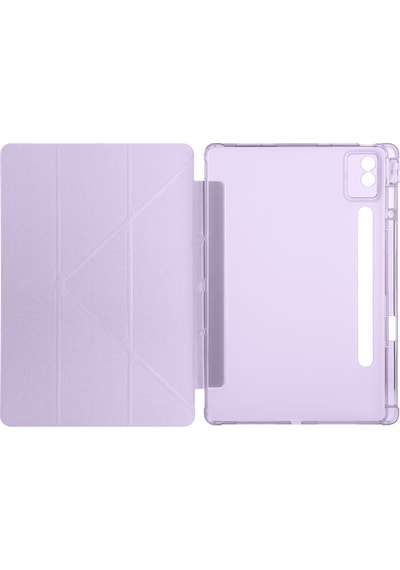 Lenovo Idea Tab Pro 12.7inç Tb-373fu Kılıf Kalem Bölmeli Trifolding Case Kılıf
