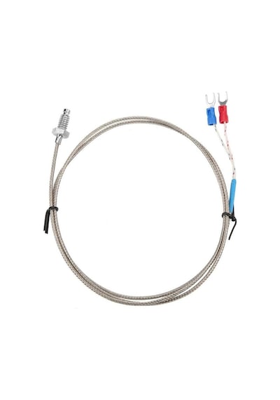 K Tip Thermocouple Sıcaklık Isı Sensörü 1 Metre 0c / 800c Paslanmaz Çelik M6 Dişli Prob K Tip