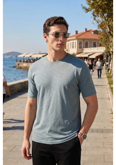 Buratti Erkek T Shirt 59020001 Açık Mavi Açik Mavi