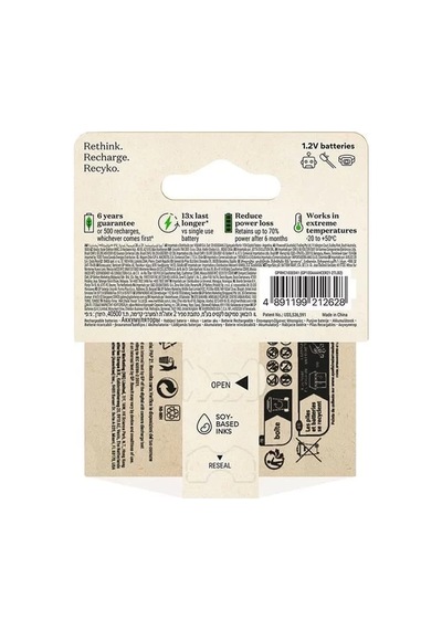 Sh Gp Recyko 950 Mah R03 Aaa Şarjlı 2'li Pil Najmaddin