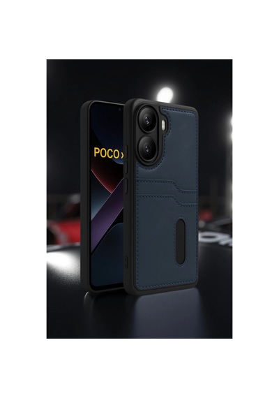 Xiaomi Poco X7 Pro Kılıf Sara Kartvizitli Deri Kılıf - Taba