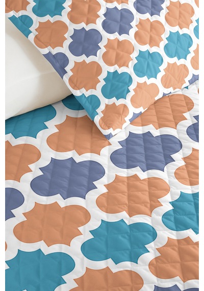 Geometrik Turkuaz Genç Odası Tek Kişilik Pike Takımı - Kiremit Mavi 160x220 Cm Kapitone Yatak Örtüsü Mumlu Kil Yumuşaklığı Geometrik Turkuaz Genç Odası Tek Kişilik Pike Takımı - Kiremit Mavi 160x220 Cm Kapitone Yatak Örtüsü Mumlu Kil Yumuşaklığı