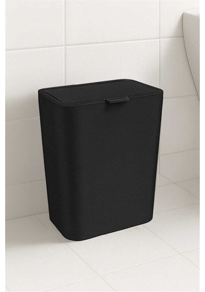 Flip Banyo Mutfak Tezgah Üstü Çöp Kovası - Siyah-7362