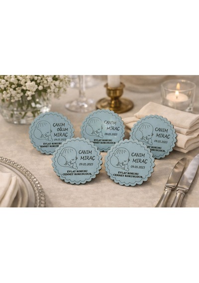 Yeni Doğan Bebek Temalı Magnet Kişiye Özel 25 Adettir No53