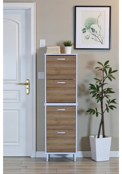Eliusta Elenio 52 Cm Genişlik Meşe Renk Ayaklı 4 Kapaklı Ayakkabılık 52x168x26 Cm Ayakkabılık Meşe Eliusta Elenio 52 Cm Genişlik Meşe Renk Ayaklı 4 Kapaklı Ayakkabılık 52x168x26 Cm Ayakkabılık Meşe
