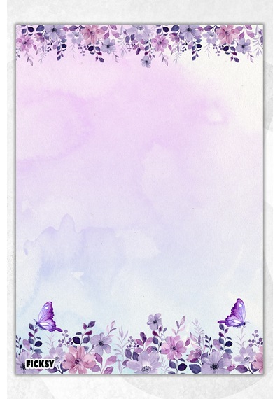 A5 Çiçek Bloknot Çizgisiz Defter - 50 Yaprak - Memopad - Notepad - Not Defteri - Not Kağıdı - 2982 Çok Renkli
