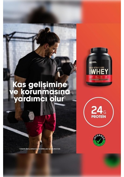 Gold Standard Whey Protein Tozu 2273 Gr Ahududu