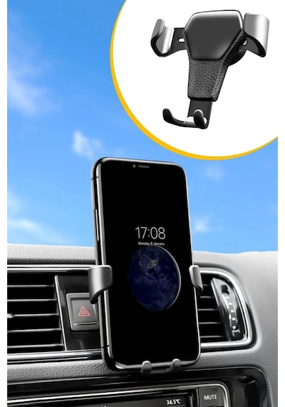 Durukar Araç İçi Klima Izgarasına Takılabilen Plastik Oto Telefon Tutucu Gravity