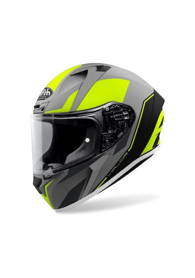 Airoh Valor Wings Kapalı Motosiklet Kaskı Neon Sarı Gri
