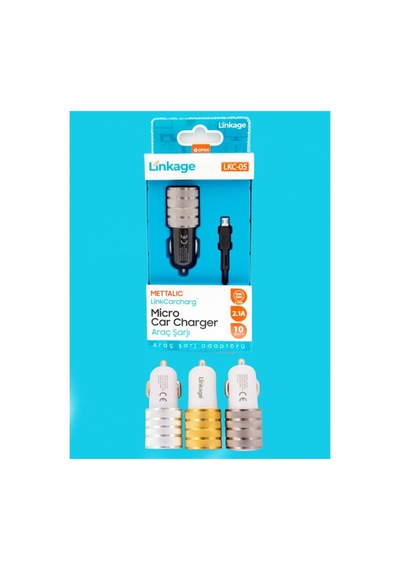 Oto Araç Şarj, 2.1a Micro, 12-24v, 2usb, 10 Watt, 1mtkablo Lkc-05
