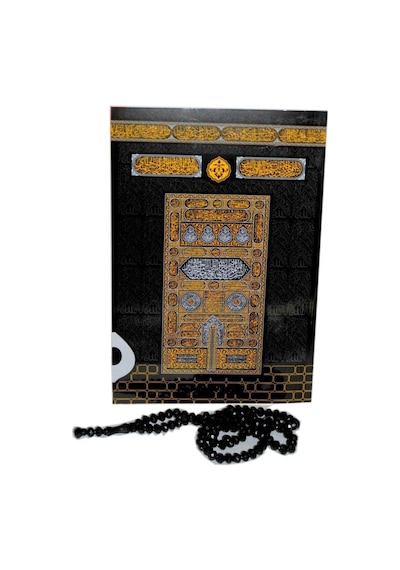 30 Adet Büyük Boy 64 Sayfa Isimli Kabe Desenli Yasin Siyah Kristal Tesbih Hac Umre Mevlüt Hatırası