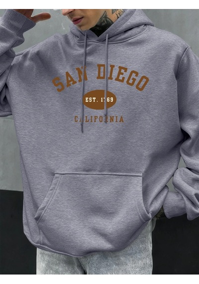Startmore Tarzsokak San Diego Kaliforniya Mektup Baskılı Erkek Kapüşonlu Sweatshirt Hip Hop Modası Kişilik Hoody Gri Startmore Tarzsokak San Diego Kaliforniya Mektup Baskılı Erkek Kapüşonlu Sweatshirt Hip Hop Modası Kişilik Hoody Gri