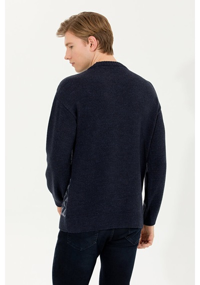 U.S. Polo Assn. Erkek Bisiklet Yaka Triko Kazak 50253085-vr033 Lacivert