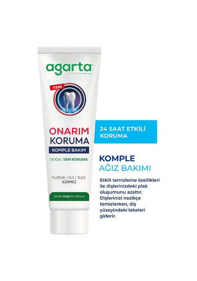 Agarta Doğal Onarım Koruma Komple Bakım Diş Macunu 90 ML