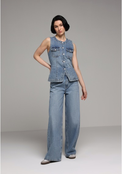 Colin's Colins Slim Fit Kadın Light İndigo Denim Yelek Cl1081428 Q1.v1 Dn45074