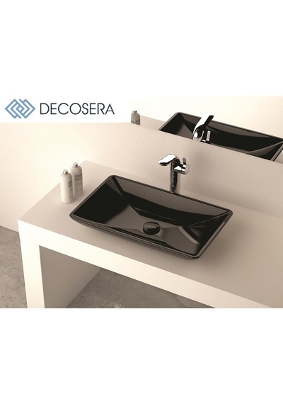 Isvea Sistemay Clear 60 CM Siyah li Çanak Lavabo 10Sy50060