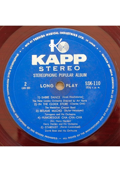Stereophonic Popular Album 10'' Plak