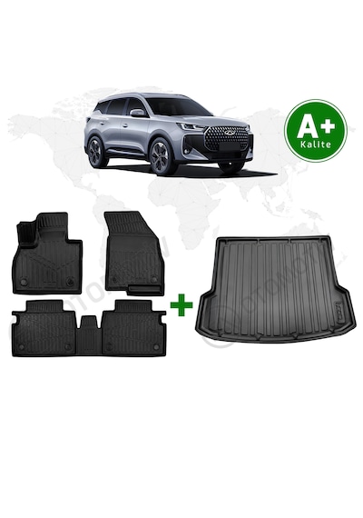 Chery Tiggo 7 3d Havuzlu Paspas Ve 3d Bagaj Havuzu Seti 2025 Model Ve Sonrası