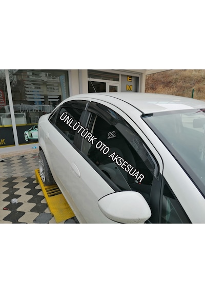 OtoÇizgi Fiat Linea Cam Rüzgarlığı 2006-2018 Arası Mugen 4.Lü Parlak Siyah OtoÇizgi