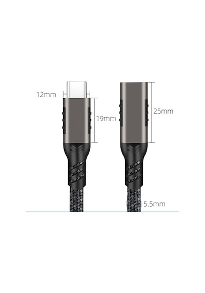 İki Ucu Type-c Type-c'den Type-c'ye 3metre Usb-c, Pd Hızlı Şarj Ve Veri Aktarımı Data Kablosu