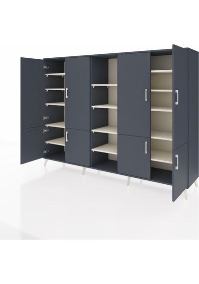 Hyperion Dolap 14 Raflı 8 Kapaklı 220x44x163 Antrasit-antrasit/ay Antrasit-antrasit/aytaşı Hyperion Dolap 14 Raflı 8 Kapaklı 220x44x163 Antrasit-antrasit/ay Antrasit-antrasit/aytaşı