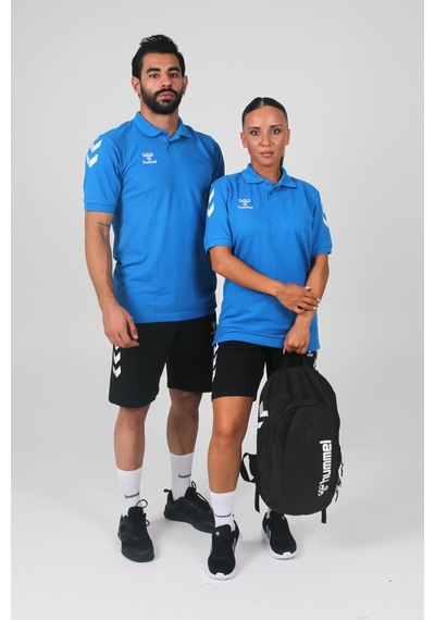 Hummel Armin Pamuklu Polo Yaka Tişört Saks Mavi