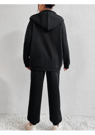 Sirra Newada Hırka Eşofman Altı Jogger- Siyah Alt Üst Kombin Takım Baskılı Oversize Kapüşonlu Siyah Sirra Newada Hırka Eşofman Altı Jogger- Siyah Alt Üst Kombin Takım Baskılı Oversize Kapüşonlu Siyah
