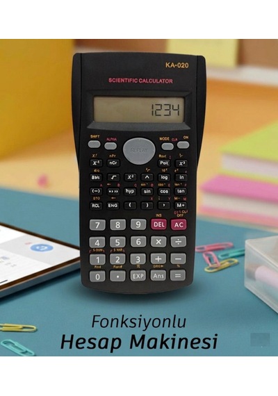 Fonksiyonlu Bilimsel Hesap Makinası Digital Formüllü Çok Fonksiyonlu Hesap Makinası Siyah