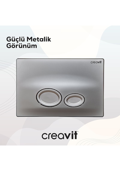 Creavit Drop Mat Gri Boyalı Kumanda Paneli  GP2002.00 Gri