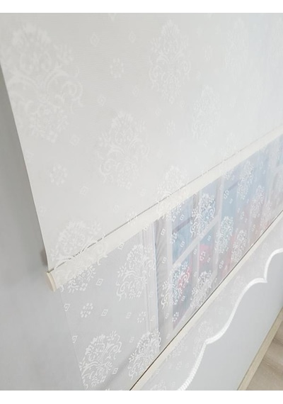Bbb Damask Desenli Çift Mekanizmalı Tül Stor Perde Mt3049
