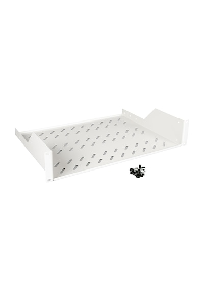 Lande 2u Sabit Raf 19'' Rack Uyumlu 350 Mm Derinlik 15 Kg Taşıma Kapasitesi Açık Gri Ral 7035