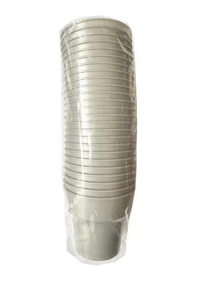 Omeyva Renkli Sert Mika Plastik Kristal Bardak - Gümüş Gri - 6 Oz / 180 Cc - 250 Adet